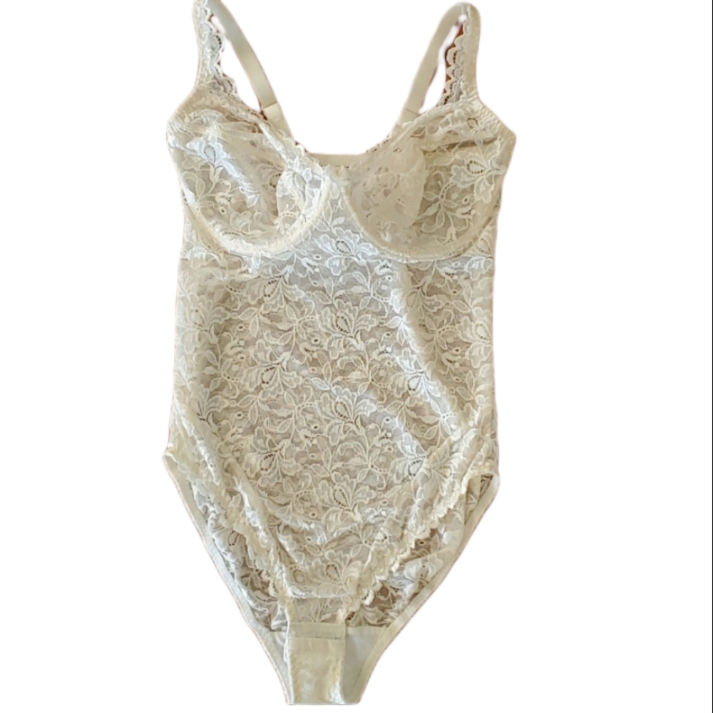 Desire bodysuit one piece lingerie off white 36C
